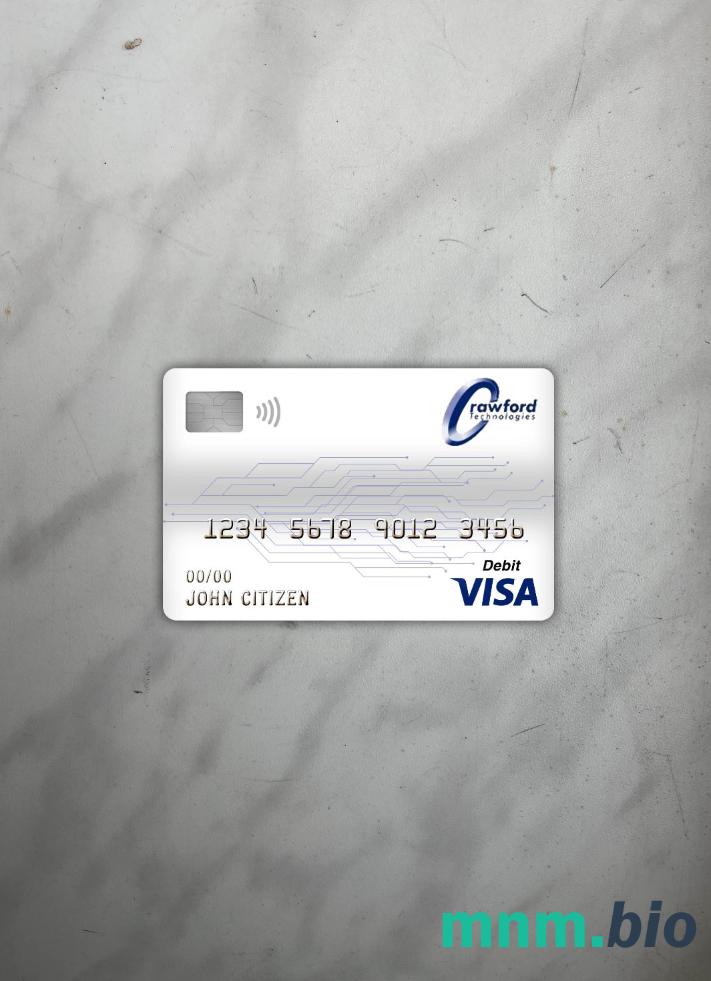 Canada Crawfordtech bank visa obciążyć card wygląd fotograficzny skan PSD + zdjęcie